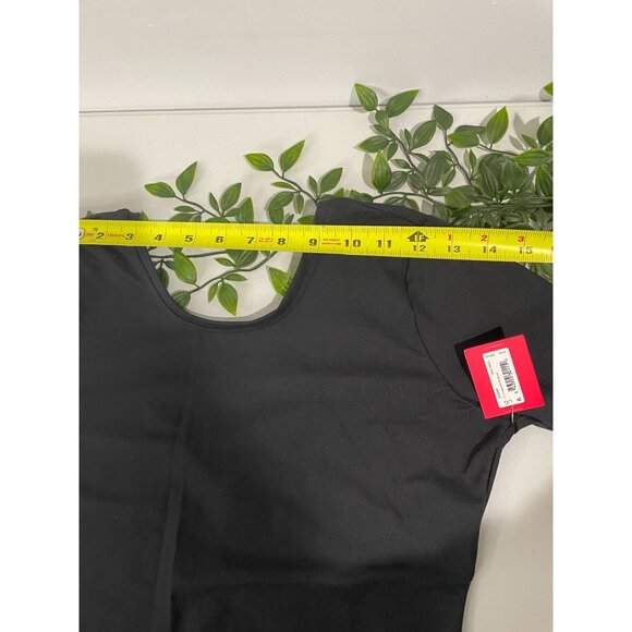 Spanx L/S Scoop Neck Bodysuit Classic Black Size Large - Picture 10 of 12